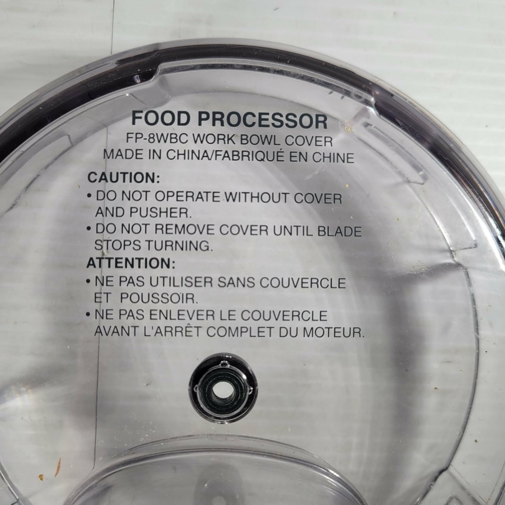 Cuisinart Food Processor FP-8WBC Replacement Part Lid Cover‎ With Pusher - Picture 7 of 10